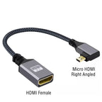 4K 60Hz HDMI-Compatible Extension Cable | Male to Female Adapter for Micro/Mini HDMI