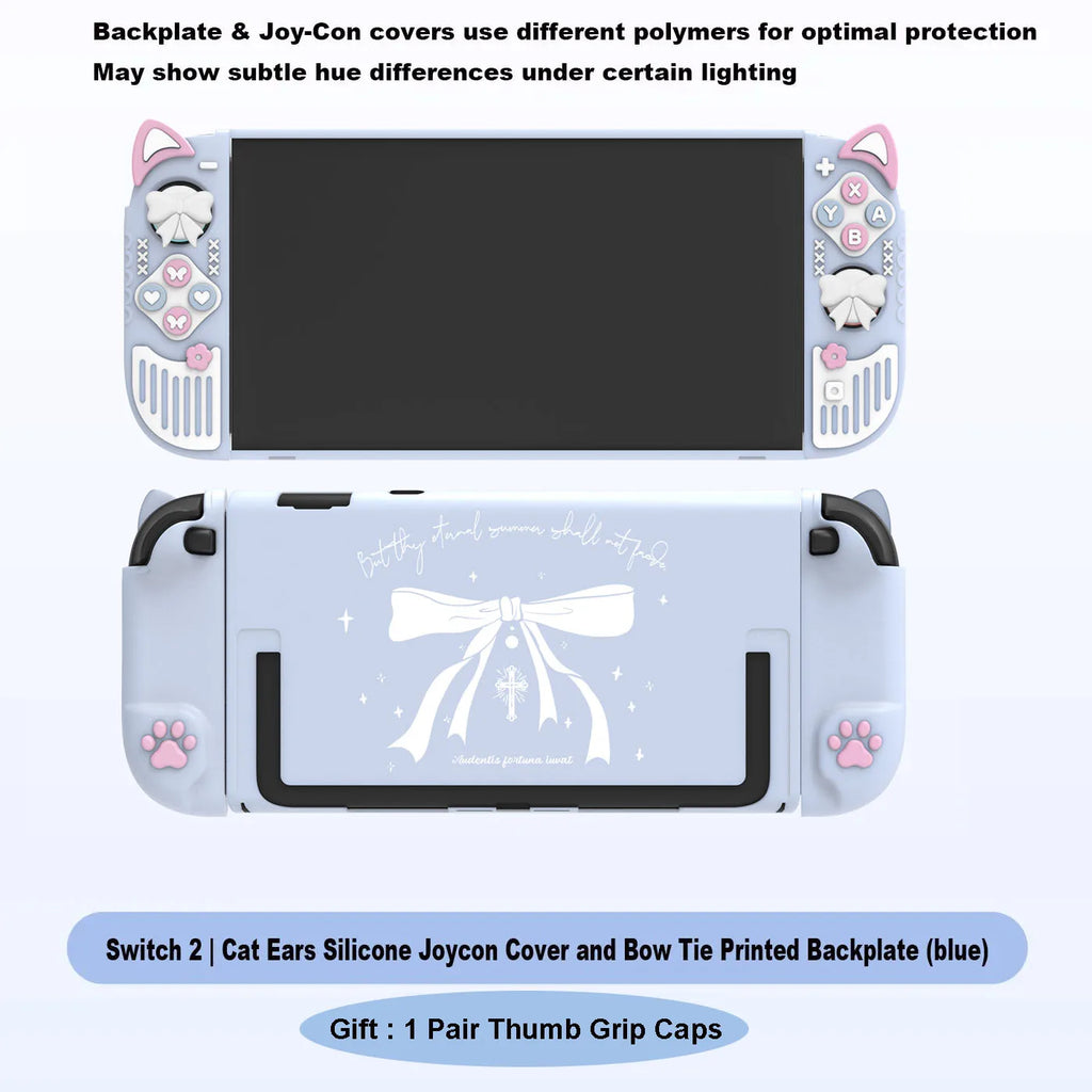 Kawaii Neko and Bows Switch Case NS/OLED/NS2