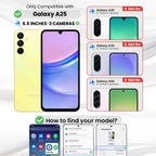 Entronix Clear Screen Protector Compatible with Galaxy A25 - 3-Piece Combo