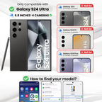 Entronix Clear Screen Protector Compatible with Galaxy S24 Ultra - 2-Piece Combo