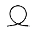 4 Gauge (AWG) Single Black Pure Copper Battery Cable Wire with Lug Connector Ring Terminals