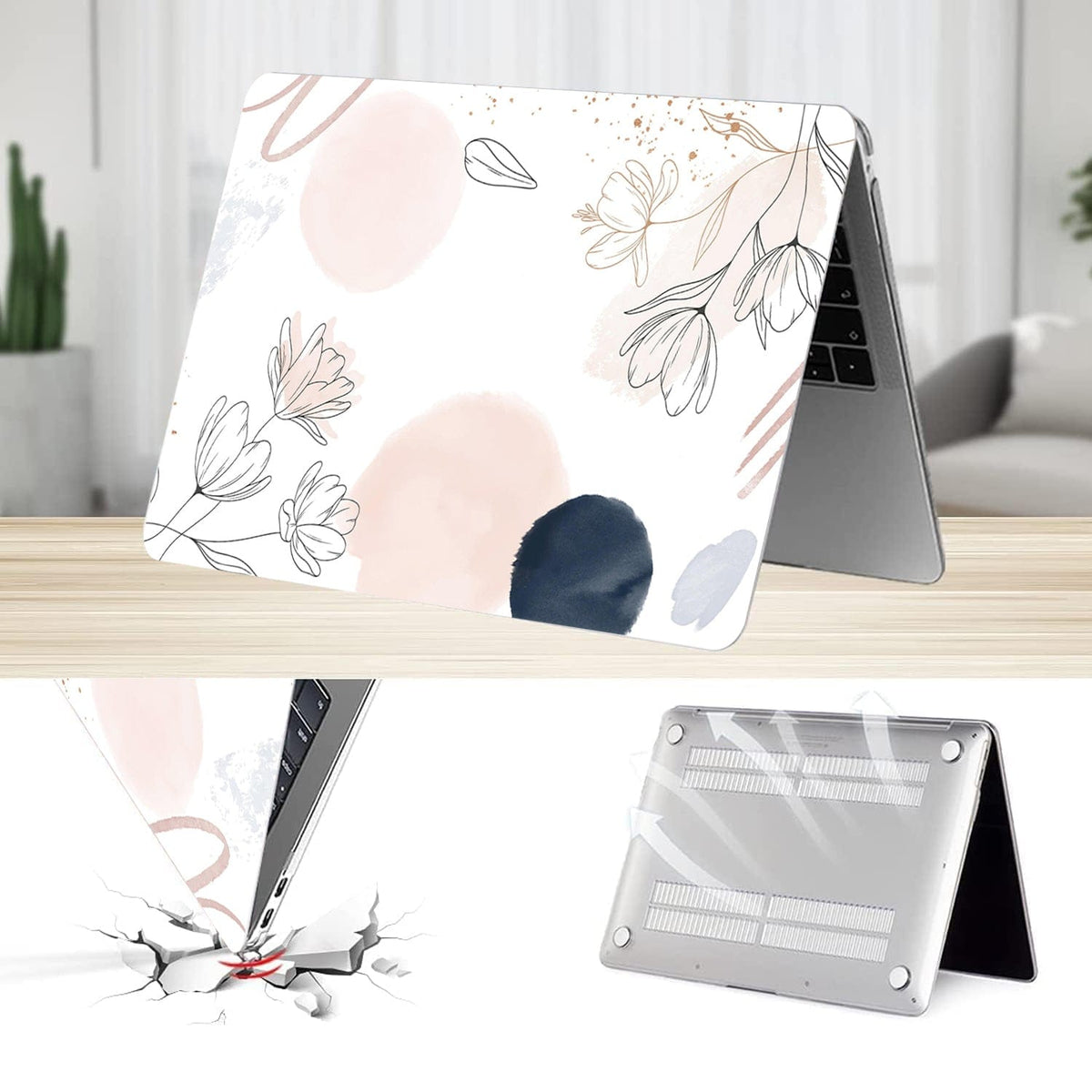 MacBook Pro Case 16-inch (M1–M5, M5 Pro/M5 Max) - Watercolor Floral Design
