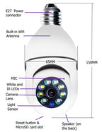 WiFi Bulb Camera 1080P 4X Zoom E27 5G Home Security Monitor