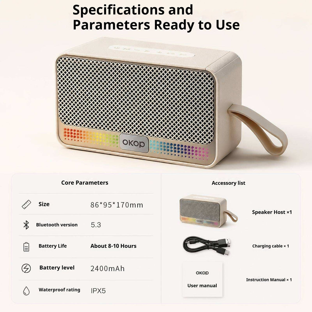 KP-872 Best-Selling Portable Outdoor Bluetooth Speaker Handheld Heavy Bass TF Card Slot Subwoofer In Stock