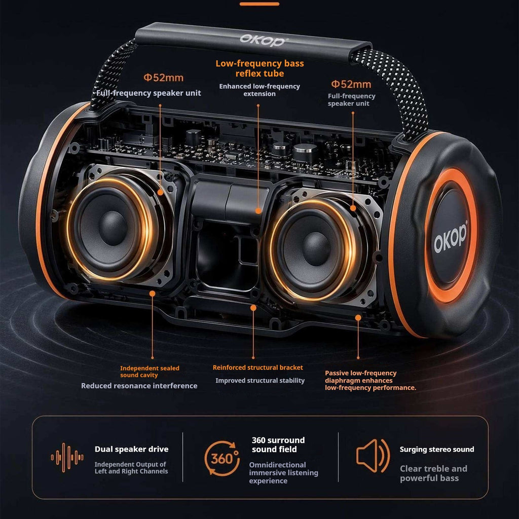 KP-864 Bluetooth Speaker New Portable Model With Powerful Sound Card Slot TWS Pairing And Bass-Boosted Design Hot-Selling Cross-Border Product