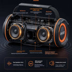 KP-864 Bluetooth Speaker New Portable Model With Powerful Sound Card Slot TWS Pairing And Bass-Boosted Design Hot-Selling Cross-Border Product