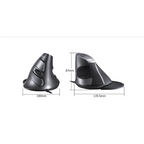 Black Ergonomic Design Office Vertical Mouse 6 Buttons 600/1000/1600 DPI Right Hand Mice With Wrist Mat Better Performance Mouse For PC Desktop Laptop