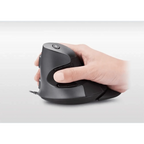 Black Ergonomic Design Office Vertical Mouse 6 Buttons 600/1000/1600 DPI Right Hand Mice With Wrist Mat Better Performance Mouse For PC Desktop Laptop