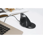 Black Ergonomic Design Vertical Mouse Adjustable DPI Optical Right Hand Mouse Reduce Wrist Pain 6 Buttons Modern Mouse For Computers Laptops PC