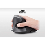 Black Ergonomic Design Vertical Mouse Adjustable DPI Optical Right Hand Mouse Reduce Wrist Pain 6 Buttons Modern Mouse For Computers Laptops PC