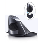 Black Ergonomic Design Vertical Mouse Adjustable DPI Optical Right Hand Mouse Reduce Wrist Pain 6 Buttons Modern Mouse For Computers Laptops PC