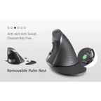 Black Ergonomic Design Vertical Mouse Adjustable DPI Optical Right Hand Mouse Reduce Wrist Pain 6 Buttons Modern Mouse For Computers Laptops PC