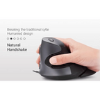 Black Ergonomic Design Vertical Mouse Adjustable DPI Optical Right Hand Mouse Reduce Wrist Pain 6 Buttons Modern Mouse For Computers Laptops PC