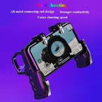 Black Metal Joystick Trigger Shooting Gamepad Portable Controller Compatible With Smartphone Gaming Mobile Phone Holder