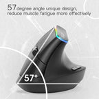 Black Wireless Ergonomic Mouse Vertical 1600 DPI Button Gaming Mouse RGB Optical USB Mice For PC And Laptop 2.4Ghz