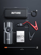 Buture Beta01 Palm-Sized Jump Starter with Air Compressor丨3500A Peak Power, Auto Shut-Off Inflation