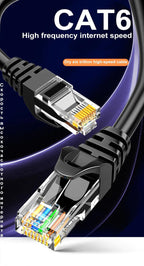 Cat6 Round Ethernet Cable RJ45 Cat6 Lan Cable Internet Modem Laptop Router Network Ethernet Cable Plated RJ45 Connectors Ethernet LAN Cable For Laptop Game Console