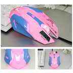 Cute Gaming USB Wired Mouse Girls Pink Computer Professional 2400 DPI Mouse Colorful Silent Mouse For PC