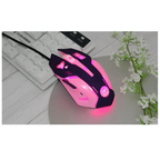 Cute Gaming USB Wired Mouse Girls Pink Computer Professional 2400 DPI Mouse Colorful Silent Mouse For PC
