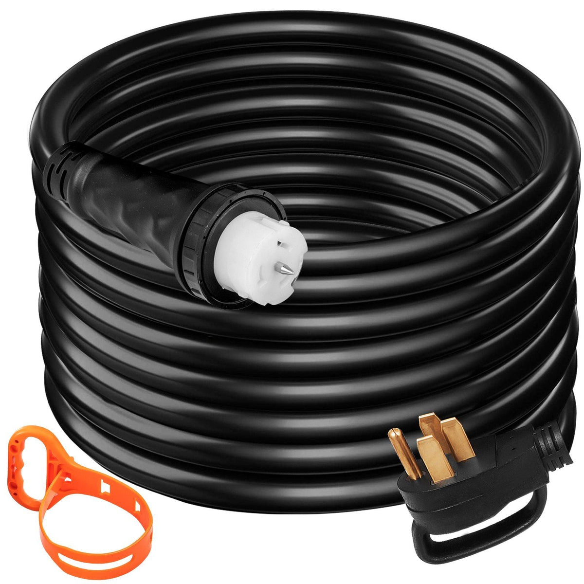 75Ft 50 Amp Generator Extension Cord 6AWG/3C+8AWG/1C Generator Cord 125V 250V Generator Power Cord N14-50P & SS2-50R & CS6364 Twist Lock Connectors