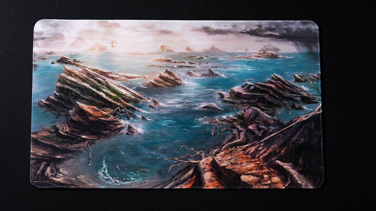 "Desolate Island" — Fallen Lands Playmat by Carlos Balarezo