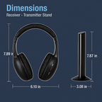 Wireless RF Headphones Over-Ear Headset for TV & Gaming