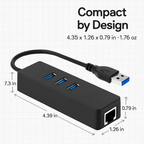 3-Port USB 3.0 Hub for Portable Connectivity