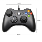 High Quality Black USB Wired Joystick Vibration Gamepad Controller Compatible With PC Monitor Laptop Smart TV