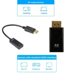 Mini DisplayPort To HDMI-compatible Adapter Male To Female Converter DP To HD Display Port 4K Cable Adapter Video Audio Compatible For PC And Laptop