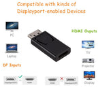 Mini DisplayPort To HDMI-compatible Adapter Male To Female Converter DP To HD Display Port 4K Cable Adapter Video Audio Compatible For PC And Laptop