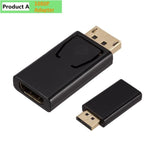 Mini DisplayPort To HDMI-compatible Adapter Male To Female Converter DP To HD Display Port 4K Cable Adapter Video Audio Compatible For PC And Laptop