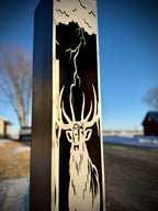 Monarch of the Storm Solar Pillar - Bull Elk - Steel