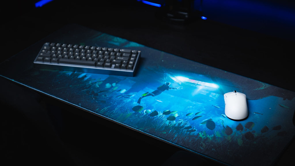 "Labs Breach" — Rust Deskmat