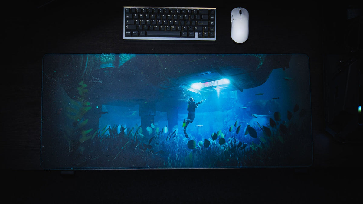 "Labs Breach" — Rust Deskmat
