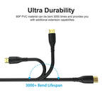 Jorenca HDMI 2.0 Cable 6ft Ultra High Speed 4K@60Hz Gold Plated Connector