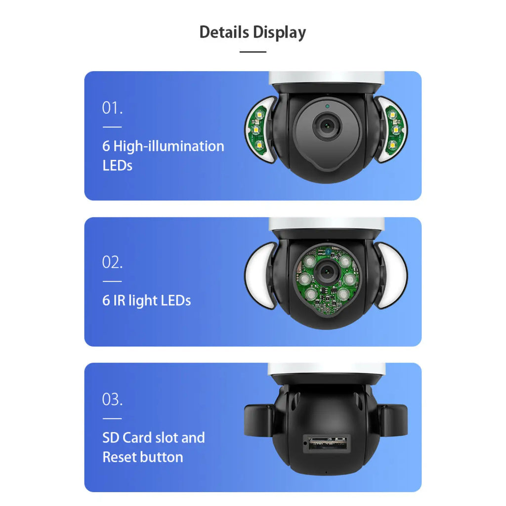 Outdoor Flood Light with 4G Surveillance Camera For Courtyard Lighting