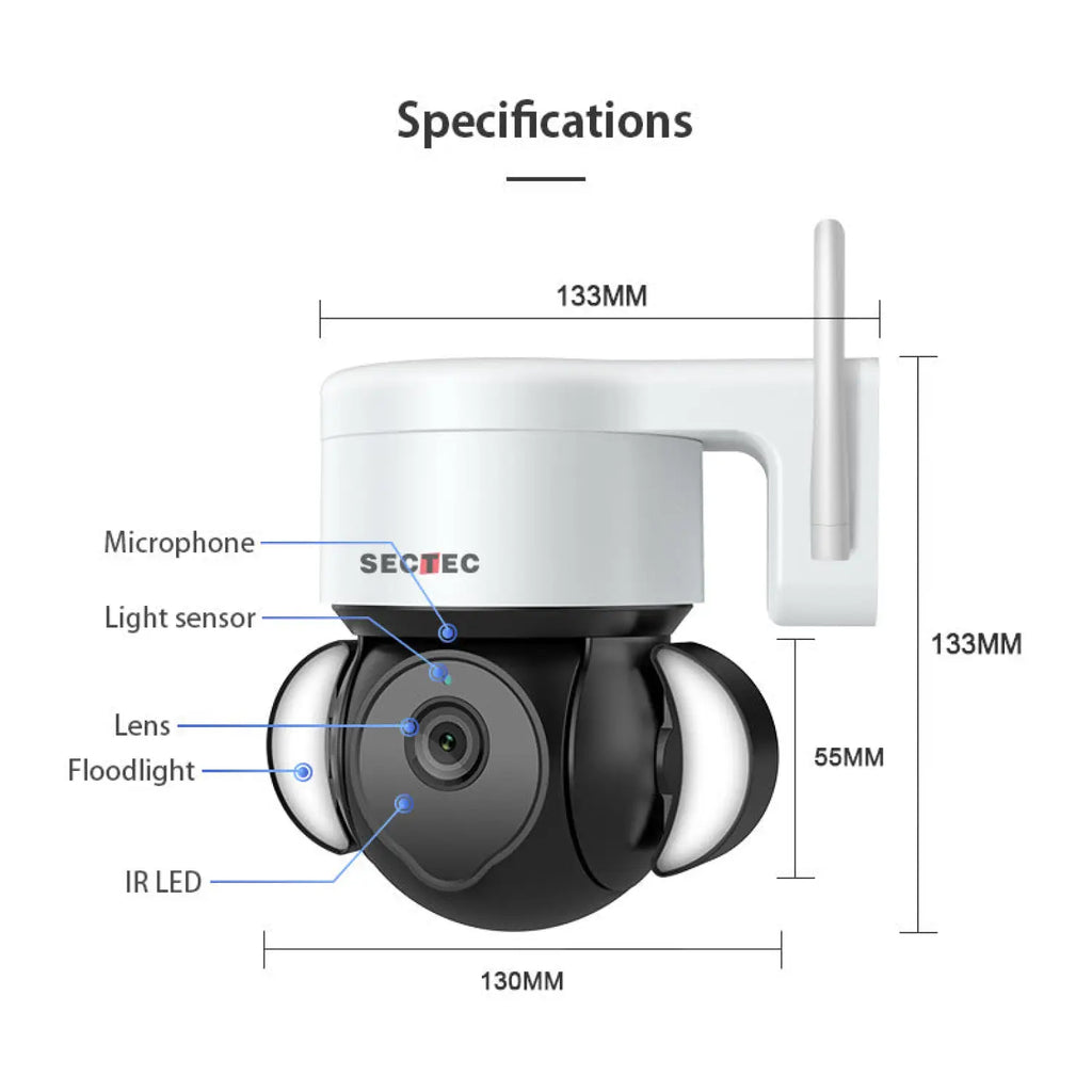 Outdoor Flood Light with 4G Surveillance Camera For Courtyard Lighting