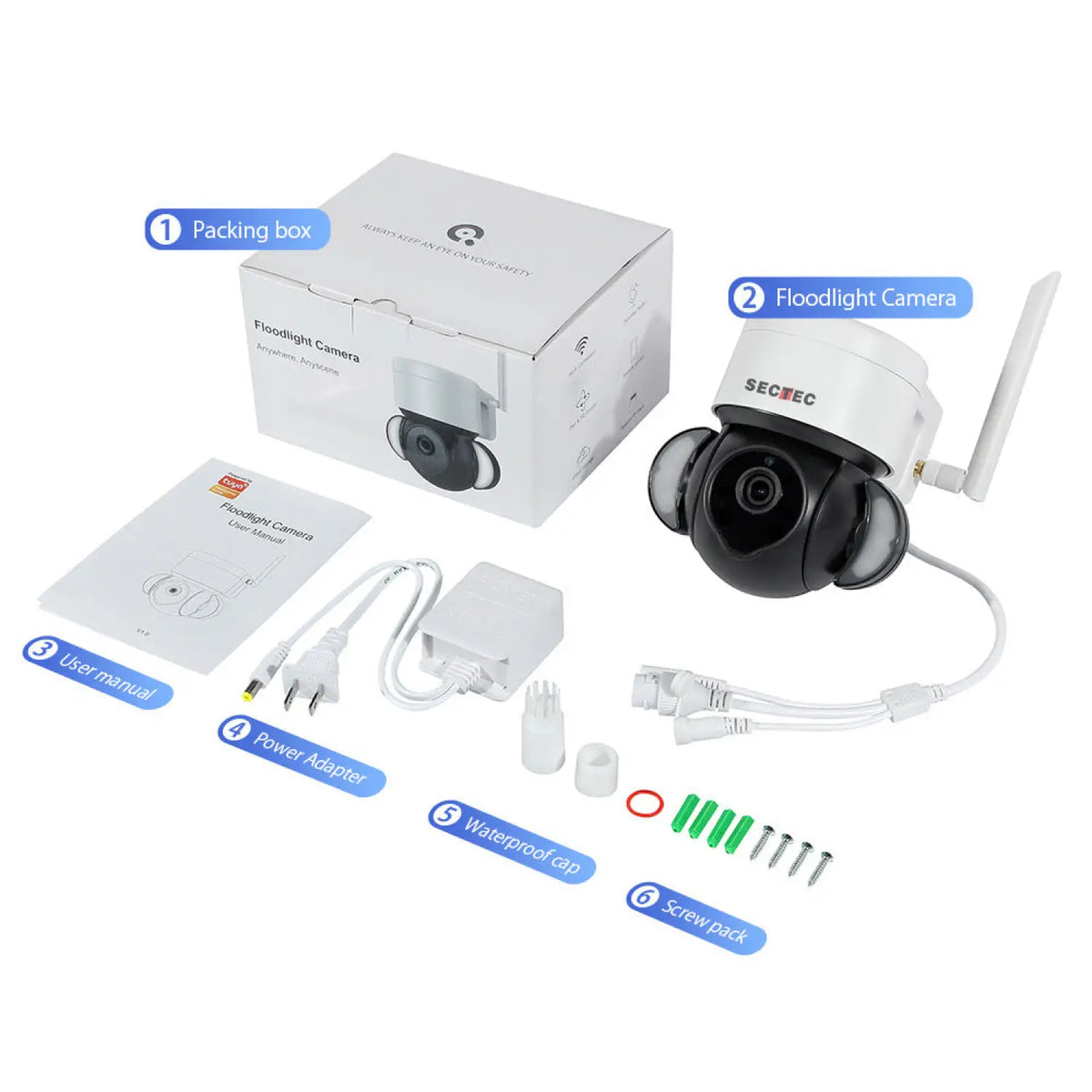 Outdoor Flood Light with 4G Surveillance Camera For Courtyard Lighting