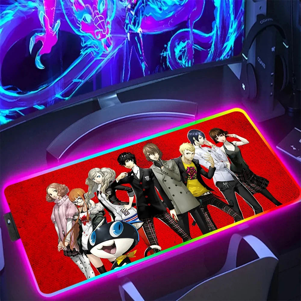 NS Superstore RGB gaming mouse pad - XL Anime LED Desk Mat