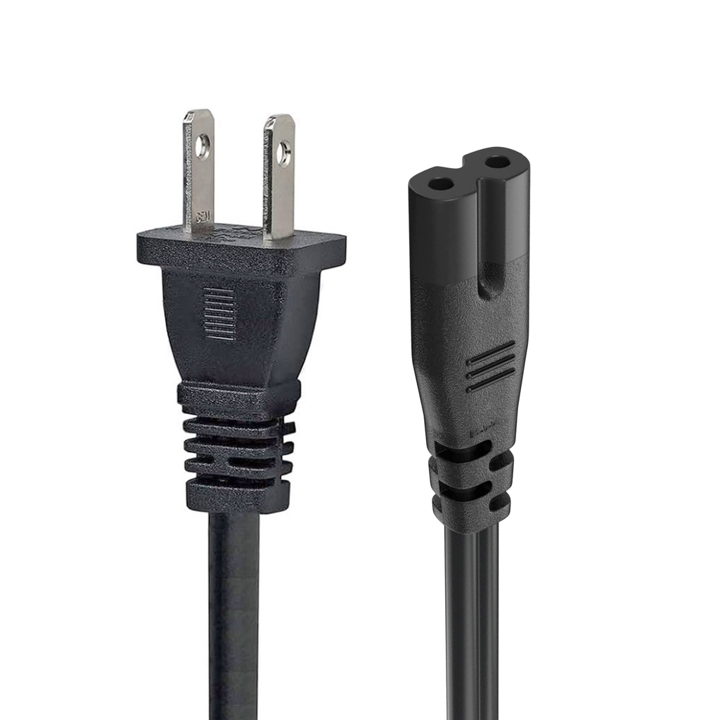 Anderic AC Power Cable Cord | 2 Prong Male to C7 (Figure 8) | 6 foot - C7STRAIGHT6