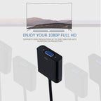 HD 1080P HDMI Compatible To VGA Adapter Converter Cable Gold-Plated HDMI to VGA Adapter For Laptop TV To Projector Display HDTV