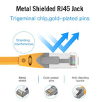 Ethernet Cable CAT6A 10Gbps RJ 45 Network Cable Lan RJ45 Patch Cord Router CAT 6 Cable Professional LAN Shielded Cable Gold Plated RJ45 Connector For Gaming Laptop