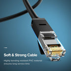 Ethernet Cable 1000Mbps Cat 6 Network Lan UTP Gigabit Networking Wire Plated RJ45 Connectors Cat6 Network Ethernet LAN Cable For Laptop Router RJ45 CAT6 Ethernet Cable