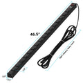 16-Outlet Metal Power Strip Surge Protector, 1800 Joules, 2.6" Ultra-Wide Spaced, 15ft