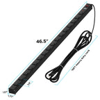 16-Outlet Metal Power Strip Surge Protector, 1800 Joules, 2.6" Ultra-Wide Spaced, 15ft