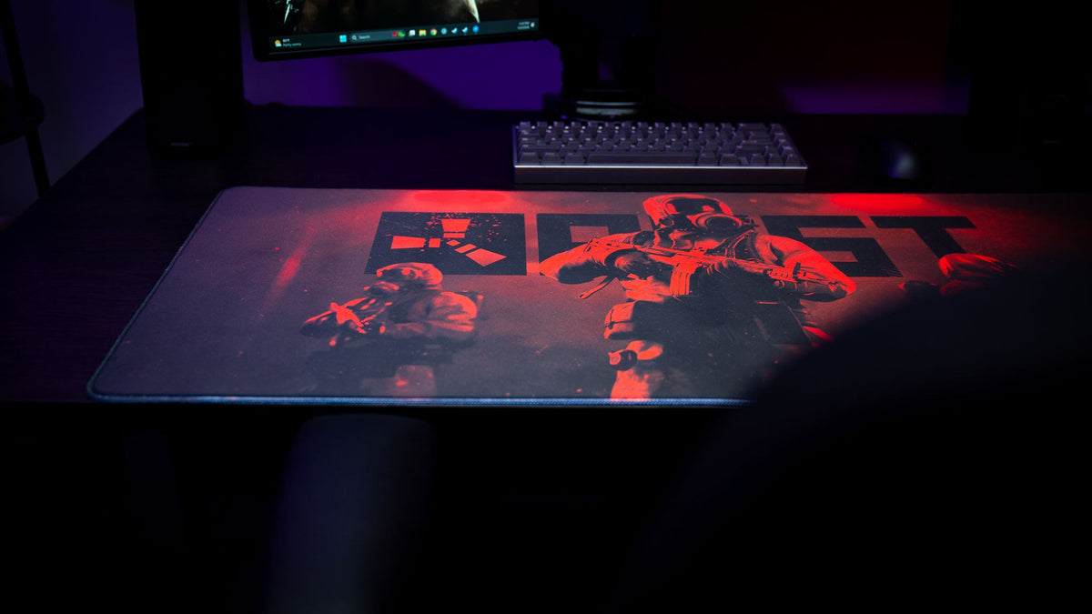 "Scientist Trio" — Rust Deskmat