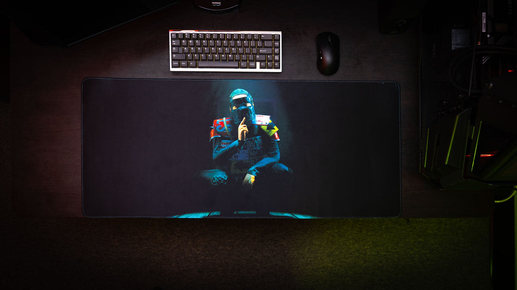 "Shh" — Rust Deskmat