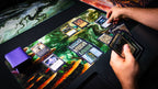 "Swordfall Forest" — Fallen Lands Playmat by Carlos Balarezo