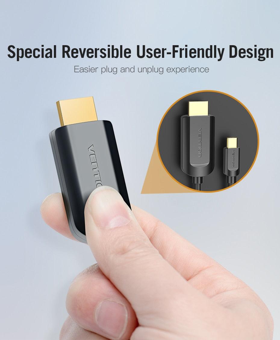 USB C To HDMI Cable 4K Type C HDMI  Adapter High Speed Gold Plated Connectors Ethernet Audio Return Video 4K Full HD For Laptop Mobile Phone