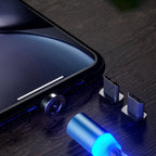 USB Phone  Magnet Phone Charger Cord Cable Car Phone Charger Mobile USB Magnetic Cable Micro USB Phones Cable Car Data Line Streamer Data Cable Fast Charging 360 Degree Magnetic USB Magnetic Cable Micro USB Magnet Phone Charger Cord